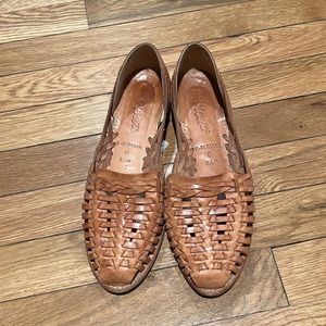 9 West (Nine West) Vintage Woven Tan Huaraches - Size 8.5